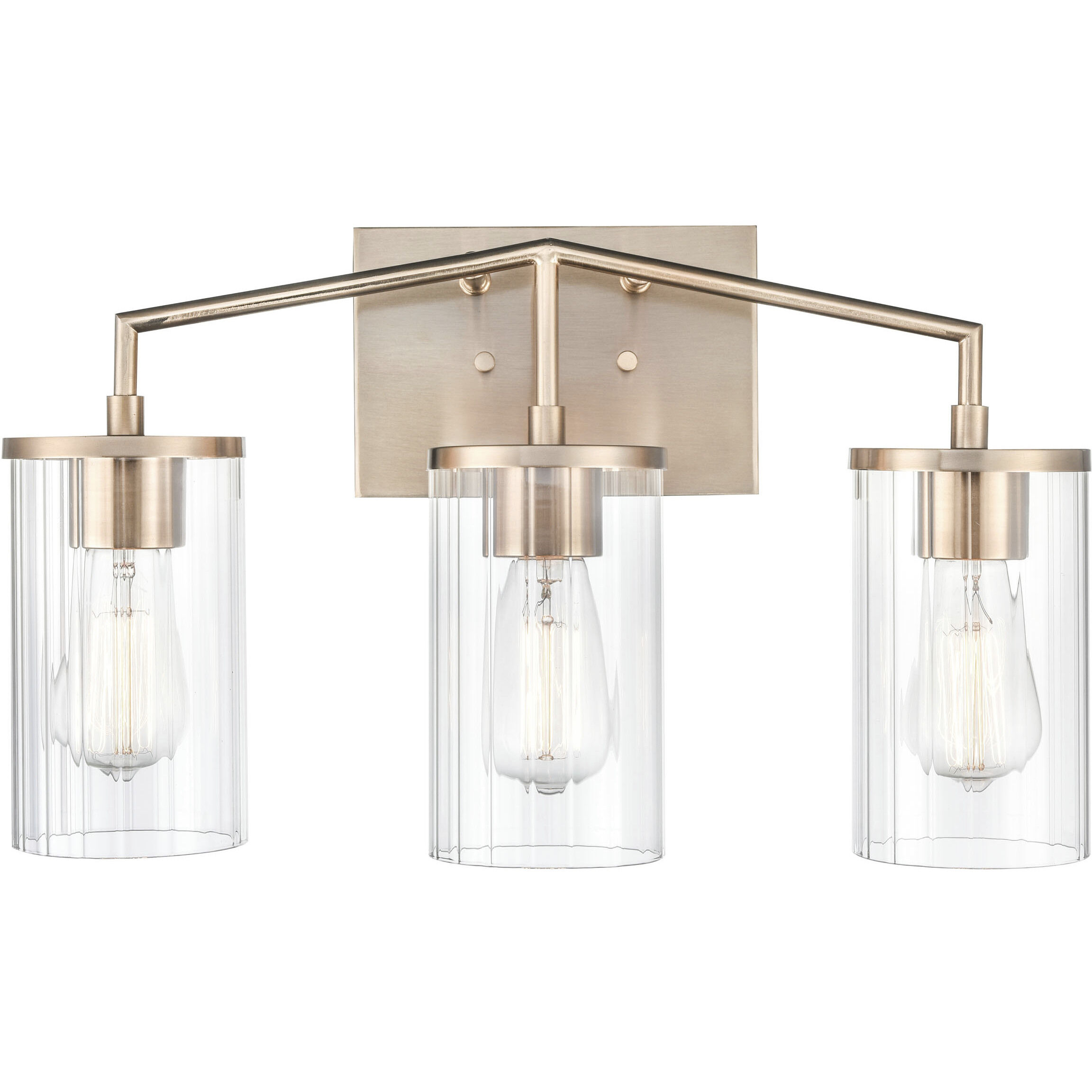 Beverlly 3 Light 20 inch Modern Gold Bathroom Vanity Light Wall Light